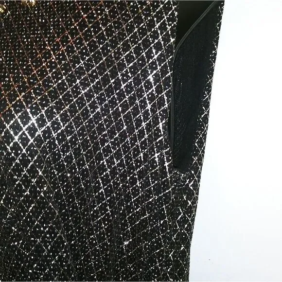 Tahari Sheath Dress Black/Gold Side Knot Sleeveless nwot - Picture 6 of 13